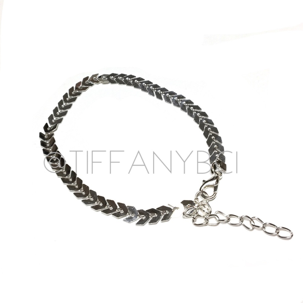 Boho Silver Adjustable Ankle Bracelet - Picture 3 of 8